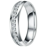 Mnjin prsten od nehrđajućeg čelika sa dijamant kružnim poistovima je vaša jedinstvena ličnost d