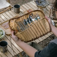 Torba za pribor za jelo voštana torba za pribor za pribor za jelo sa krivotvornim set vilica kašike