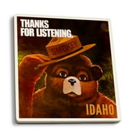 Set coarterske presijeke u obliku fenjera, Idaho, Smokey Bear, hvala na slušanju, vintage umjetničkom