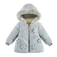 Durtebeua Dječja jakna za djecu za bebe kapute s kapuljačom Grils debeli dječaci kaput odljetnice za
