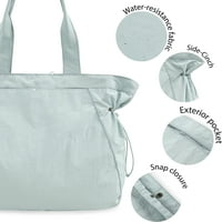 18L bočne cinch torbe za kupac lagana torba na rame Tote torba za kupovinu Workout Beach Travel-Khaki