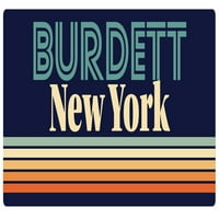 Burdett New York Vinil naljepnica za naljepnicu Retro dizajn