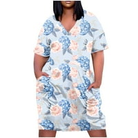 Prodavač FOPP-a Ženska haljina Haljina kratkih rukava Haljina Ljetne haljine Etnička print Košulja Dress