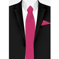 Jacob Alexander Solid Boja Muška redovita kravata - Fuchsia Pink