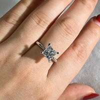 Šareni akrilni prstenovi Personalizirani metalni kvadratni dijamant ženski prsten nakit poklon veliki