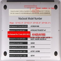Kaishek Hard Case Cover samo za stari MacBook Pro 13 bez dodira - A1425, ružičasta serija 0519