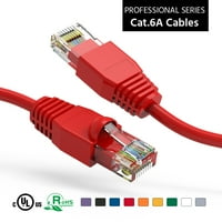 1ft CAT6A UTP Ethernet mrežom pokrenuta kabl crvena, pakovanje