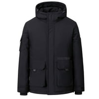 Homodles zimske jakne za muškarce Ležerne dukseve Modni jakni kaput crna veličina xl