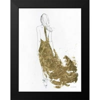 Wiens, James Black Moderni uokvireni muzej umjetnički print pod nazivom - Zlatna haljina II