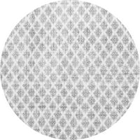 Ahgly Company u zatvorenom okruglom trelisu siva moderna prostirki, 4 'krug