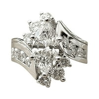 Duhgbne Ženske prekrasne dijamant neregularne pjenušava rings prstenovi cirkonijski vjenčani angažman