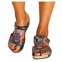 FVWitlyh klinovi sandale za žene ženske papuče s gumenim piscima prstiju etničke casual stil sandale