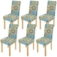 Dekorativni dizajn cvijeta pločica Stretch stolica Prekrijte zaštitni sjedalo klizač za trpezariju Hotel