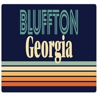 Bluffton Georgia Vinil naljepnica za naljepnicu Retro dizajn
