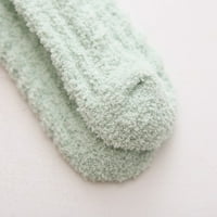 Besplatno odrasle žene čarape zima zgušnjava topla koral fleke elastična srednja cijev čarape za posade