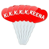 Keena Heart Love Cupcake Pick Toppers - Set od 6