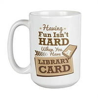 Zabavno nije teško kada imate šaljivu kartu biblioteke šaljive kave i čaj za knjižicu, ljubavnik knjiga,