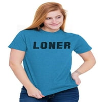 Loner Jednostavna anti društvena izjava Muška grafička majica Tees Brisco Brends S