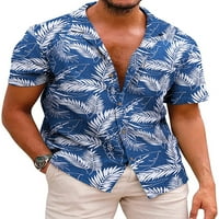 Avamo muns majica kratki rukav Ljetne košulje revel vrat za odmor za odmor casual bluza stil l