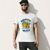 Plaža Vintage Majica MENS CLASSIC CREWNECK kratkih rukava Tees Unise bijeli XS