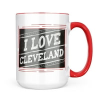 Neonblond Chalkboard sa I Lovel Cleveland šalicom poklon za ljubitelje čaja za kavu