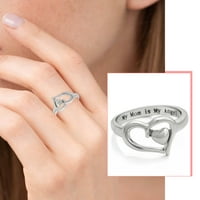 Nakit za prsten Angel Ženske srčane naušnice Moj dan Poklon Nakit Pismo mama je moji majčini prstenovi