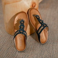 Ženske cipele Ženske prstiju Fringe Sliper Fish Platforma za usta multikolor vezene sandale Papuče crne