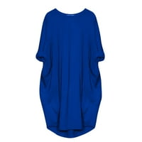 GDFUN Žene Solid Color Fashion Džep Ležerne haljine - plus veličina haljine za curvy Women