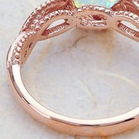 Waroomhouse vjenčani prsten sjajan revanš umetnuli izvrsni vintage stil upleted teksture mladenke za