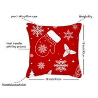 Rovga Početna Dekorativni jastuk Cartoon Božićno bacanje jastuk za božićni odmor na ukrasu kvadratni