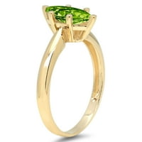 CT sjajan markiza Clear Simulirani dijamant 18k žuti zlatni pasijans prsten sz 9.75