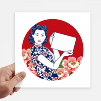 Kineska kultura Crvena žena Naljepnica Oznake zidne slike laptop naljepnica samoljepljiva