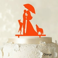 Printtoo Par za venčani kolač za vjenčanje za personalizirano ogledalo Topper opcija u boji 6,5 - 7,5
