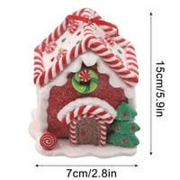 Absuyy Santa Claus u Clearence- Santa Claus Snowman Candy Cane Ornament ukras ukras