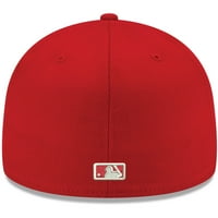 Muška nova era Red Oakland Atletika Bijeli logo 59fifty ugrađeni šešir