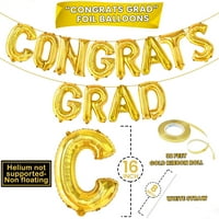 Klasa čestita, fakdrop diplomiranja Grada sa gradskim balonima za zabave i proslave, 40x30 '', 108