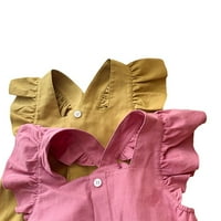 Little Girls Ljeto 2-komada set outfit Cosy bez rukava s rukavima Dizajn labavog gornje majice + set