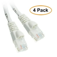 & E CAT Whitet Ethernet patch kabel, bezobziran oblikovani čizmu, stopala, pakovanje