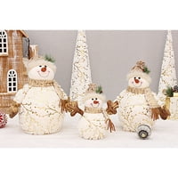 MubIneo Božićne lutke snježne lutke, snijeg snjegovića punjena igračka s šeširom ukrasima