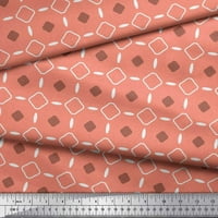 Soimoi narančasta pamučna maziva dijamant geometrijska tiskana tkanina od dvorišta široko