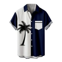 Havajski košulje Jsaierl Muns Ljetna tropska grafička majica Casual majica kratkih rukava dolje Aloha