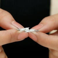 Minimalni dijamantski obimni prsten za žene, 14k bijelo zlato, SAD 8.50