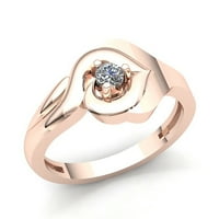 Prirodno 0,75ct okruglo Diamond Dame Dame Bridal Solitaire Angažova za angažman prsten od punog 10k