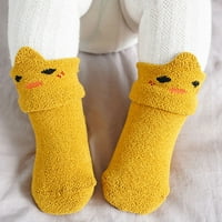 Čarape za bebe protiv klizanja čarape Slatke pamučne crtane tople čarape za podne čarape za Toddler