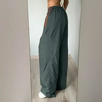 HHEI_K Modni ženski podesivi pogađati patentni zatvarač sa zatvaračem Ležerne prilike hlače za žene