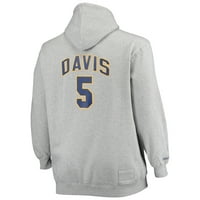 Muški Mitchell & Ness Baron Davis Heather Sivi Golden State Warriors Big & Vill Naziv i broj pulover