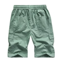 Teretne kratke hlače za muškarce veliki i visoki kamuflažni prugasti patchwork nacrtajući elastični
