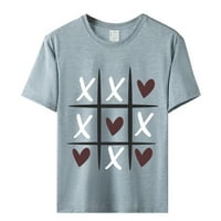 Odgovarajuće košulje za parove Muške majice Bluza Valentines Dan kratkih rukava Ljubav Love Tinc THIrts