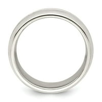 Bijeli sterling srebrni prsten za vjenčanje polirano maštovito veličine 12