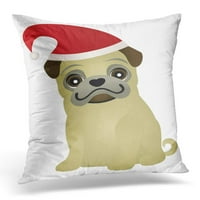 Oglas Božićni pug Bulldog Canine Cartoon Proslava jastučnicu jastučni jastuk